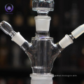 China hand made COE 3.3 led borosilicate glass hookah pot shisha